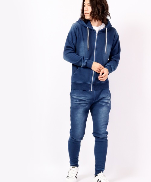 EVOLUTION(エボリューション)の「Indigo shaggy lined jogger pants / インディゴ 裏シャギージョガーパンツ unisex(その他パンツ・メンズ・サックスブルー/ネイビー・XL/XXL/L/M)」の15枚目の写真