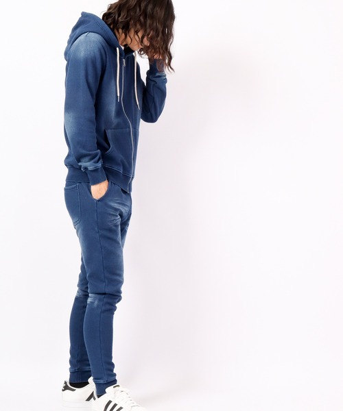 EVOLUTION(エボリューション)の「Indigo shaggy lined jogger pants / インディゴ 裏シャギージョガーパンツ unisex(その他パンツ・メンズ・サックスブルー/ネイビー・XL/XXL/L/M)」の16枚目の写真