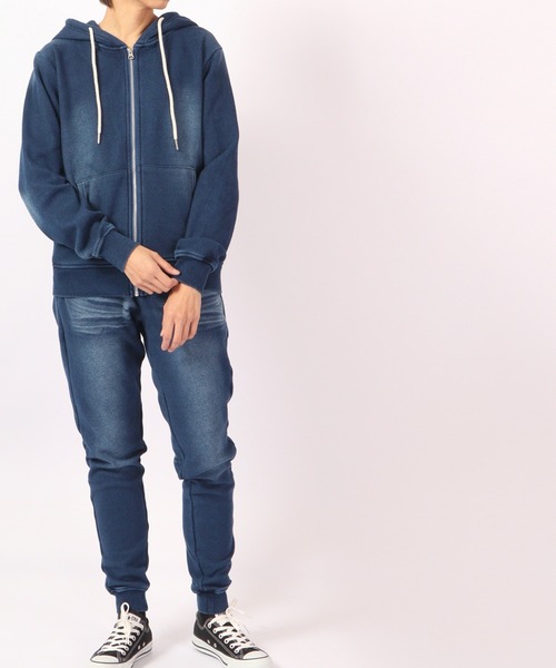 EVOLUTION(エボリューション)の「Indigo shaggy lined jogger pants / インディゴ 裏シャギージョガーパンツ unisex(その他パンツ・メンズ・サックスブルー/ネイビー・XL/XXL/L/M)」の6枚目の写真