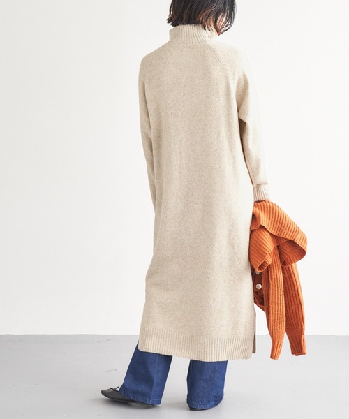 Chaco closet（チャコ クローゼット）の「ハーフジップニットワンピース（ワンピース・レディース・グレー/ブラック/アイボリー・FREE）」の20枚目の写真