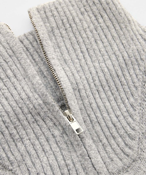 Chaco closet（チャコ クローゼット）の「ハーフジップニットワンピース（ワンピース・レディース・グレー/ブラック/アイボリー・FREE）」の14枚目の写真