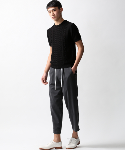 ABAHOUSE（アバハウス）の「ｼﾙﾊﾟﾛﾝｱﾗﾝ ﾆｯﾄTｼｬﾂ（ニット/セーター・メンズ・ホワイト/ブラック/カーキ・3/4/2）」の6枚目の写真