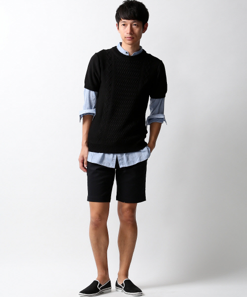 ABAHOUSE（アバハウス）の「ｼﾙﾊﾟﾛﾝｱﾗﾝ ﾆｯﾄTｼｬﾂ（ニット/セーター・メンズ・ホワイト/ブラック/カーキ・3/4/2）」の18枚目の写真