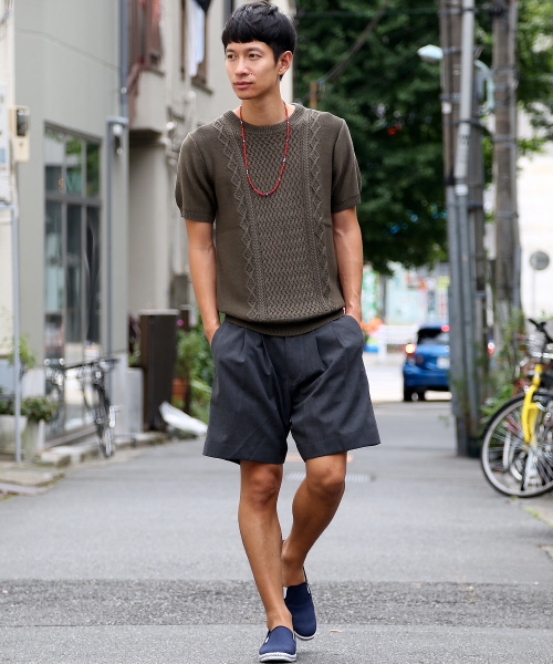 ABAHOUSE（アバハウス）の「ｼﾙﾊﾟﾛﾝｱﾗﾝ ﾆｯﾄTｼｬﾂ（ニット/セーター・メンズ・ホワイト/ブラック/カーキ・3/4/2）」の19枚目の写真