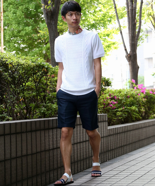 ABAHOUSE（アバハウス）の「ｼﾙﾊﾟﾛﾝｱﾗﾝ ﾆｯﾄTｼｬﾂ（ニット/セーター・メンズ・ホワイト/ブラック/カーキ・3/4/2）」の20枚目の写真