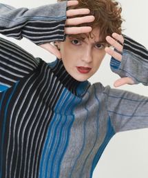 casane | マルチカラーリブラインニット(ニット/セーター)