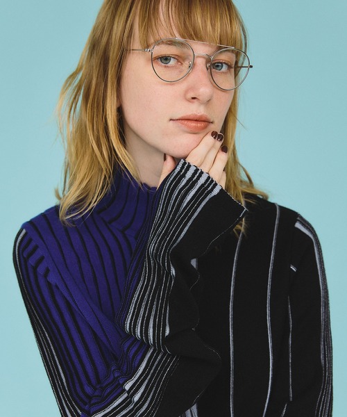 casane（カサネ）の「マルチカラーリブラインニット（ニット/セーター・レディース・ベージュ/グレー/ブラック・FREE）」の19枚目の写真