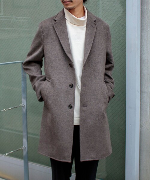 GLOSTER（グロスター）の「【GLOSTER/グロスター】Wool Beaver メルトン チェスターコート（チェスターコート・メンズ・オリーブ/キャメル/ダークネイビー・S/M/L）」の22枚目の写真