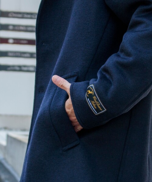 GLOSTER（グロスター）の「【GLOSTER/グロスター】Wool Beaver メルトン チェスターコート（チェスターコート・メンズ・オリーブ/キャメル/ダークネイビー・S/M/L）」の19枚目の写真