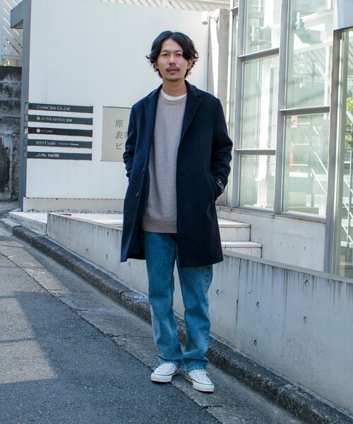 GLOSTER（グロスター）の「【GLOSTER/グロスター】Wool Beaver メルトン チェスターコート（チェスターコート・メンズ・オリーブ/キャメル/ダークネイビー・S/M/L）」の7枚目の写真