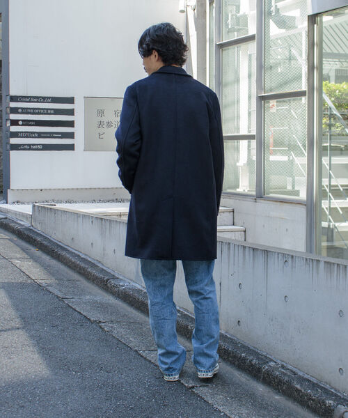 GLOSTER（グロスター）の「【GLOSTER/グロスター】Wool Beaver メルトン チェスターコート（チェスターコート・メンズ・オリーブ/キャメル/ダークネイビー・S/M/L）」の12枚目の写真