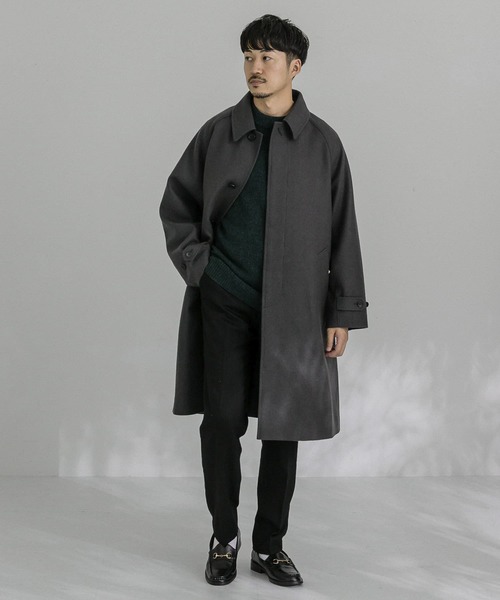 URBAN RESEARCH（アーバンリサーチ）の「BAL COLLAR COAT SUPER120（ステンカラーコート・メンズ・チャコールグレー/ネイビー/ブラック系その他/グレー系その他/ベージュ系その他・SMALL/MEDIUM/LARGE）」の6枚目の写真