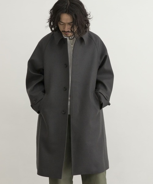 URBAN RESEARCH（アーバンリサーチ）の「BAL COLLAR COAT SUPER120（ステンカラーコート・メンズ・チャコールグレー/ネイビー/ブラック系その他/グレー系その他/ベージュ系その他・SMALL/MEDIUM/LARGE）」の9枚目の写真