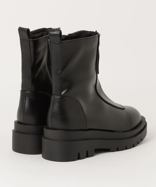 LibertyDoll（リバティードール）の「Liberty doll /  [超軽量]スクエアトゥトラックソール 　フロントジップ　サイドジップショートブーツ (9092)（ブーツ・メンズ・ホワイト/ダークブラウン/ブラック/アイボリー・SS/S/M/L/LL/40/41/42/43/44）」の5枚目の写真