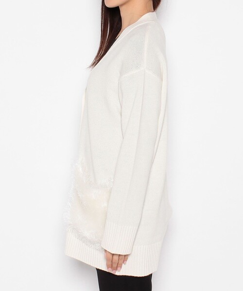 ANAYI（アナイ）の「フェザーヤーンコンビカーディガン（カーディガン/ボレロ・レディース・ブラック/オフホワイト・38/36）」の16枚目の写真