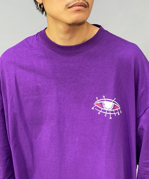 TOY　MACHINE（トイ　マシーン）の「【ムラサキスポーツ限定】TOY MACHINE/トイマシーン ビッグシルエット スリーブプリント バックプリントロンT MTMPDLT2（Tシャツ/カットソー・メンズ・ブラック×ブラック/ホワイト×ブラック/パープル系その他・L/M/XL）」の20枚目の写真