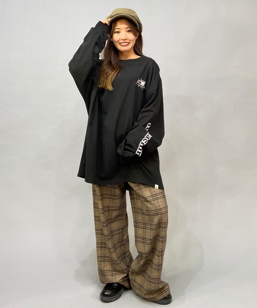 TOY　MACHINE（トイ　マシーン）の「【ムラサキスポーツ限定】TOY MACHINE/トイマシーン ビッグシルエット スリーブプリント バックプリントロンT MTMPDLT2（Tシャツ/カットソー・メンズ・ブラック×ブラック/ホワイト×ブラック/パープル系その他・L/M/XL）」の15枚目の写真