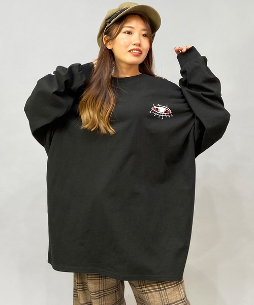 TOY　MACHINE（トイ　マシーン）の「【ムラサキスポーツ限定】TOY MACHINE/トイマシーン ビッグシルエット スリーブプリント バックプリントロンT MTMPDLT2（Tシャツ/カットソー・メンズ・ブラック×ブラック/ホワイト×ブラック/パープル系その他・L/M/XL）」の10枚目の写真