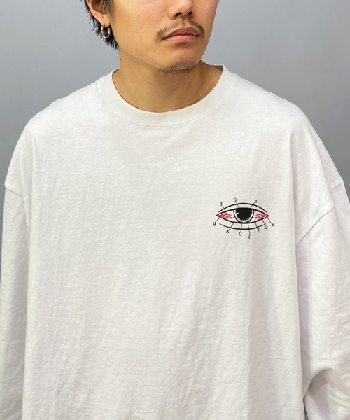 TOY　MACHINE（トイ　マシーン）の「【ムラサキスポーツ限定】TOY MACHINE/トイマシーン ビッグシルエット スリーブプリント バックプリントロンT MTMPDLT2（Tシャツ/カットソー・メンズ・ブラック×ブラック/ホワイト×ブラック/パープル系その他・L/M/XL）」の5枚目の写真