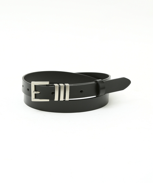 ABAHOUSE(アバハウス)の「OILED LEATHER BLACK NARROW BELT / ブラックレザー ナローベルト シリーズ/ユニセックス(ベルト・メンズ・その他1/その他2/その他3/その他4/その他5/その他6・フリー)」の3枚目の写真