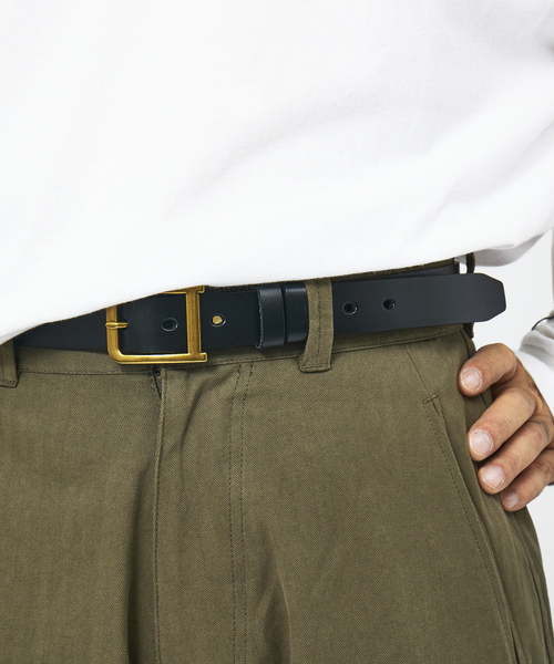 ABAHOUSE(アバハウス)の「OILED LEATHER BLACK NARROW BELT / ブラックレザー ナローベルト シリーズ/ユニセックス(ベルト・メンズ・その他1/その他2/その他3/その他4/その他5/その他6・フリー)」の10枚目の写真