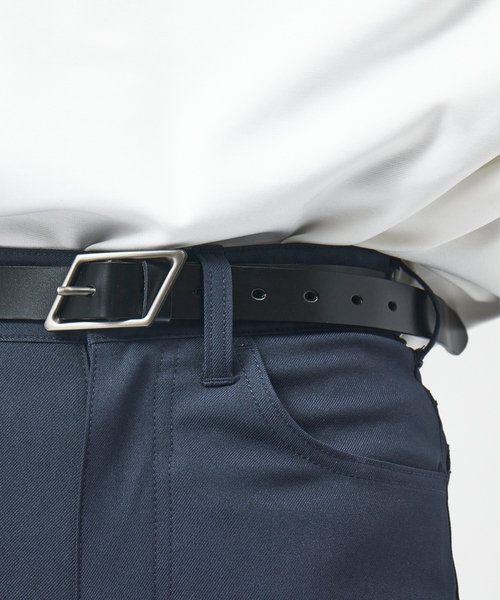 ABAHOUSE(アバハウス)の「OILED LEATHER BLACK NARROW BELT / ブラックレザー ナローベルト シリーズ/ユニセックス(ベルト・メンズ・その他1/その他2/その他3/その他4/その他5/その他6・フリー)」の22枚目の写真