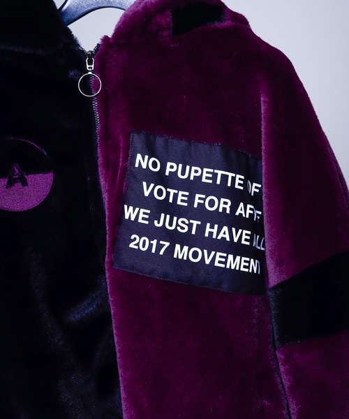 AFYF（エーエフワイエフ）の「AFYF FUR HOOD BLOUSON/ファーフードブルゾン（ブルゾン・メンズ・ブラック/ブラック×グリーン/ホワイト×ブラック/ブラック×パープル・FREE）」の9枚目の写真