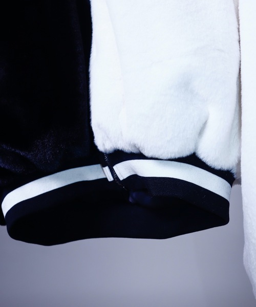 AFYF（エーエフワイエフ）の「AFYF FUR HOOD BLOUSON/ファーフードブルゾン（ブルゾン・メンズ・ブラック/ブラック×グリーン/ホワイト×ブラック/ブラック×パープル・FREE）」の22枚目の写真