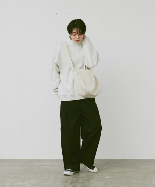 flaner（フラネ）の「nylon shoulder bag/ナイロンショルダーバッグ（ショルダーバッグ・レディース・ホワイト/ブラック・FREE）」の3枚目の写真