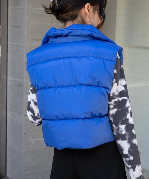 WEGO（ウィゴー）の「WEGO/ショートパデッドベスト（ダウンベスト・レディース・ホワイト/ブルー/ブラック・FREE）」の14枚目の写真