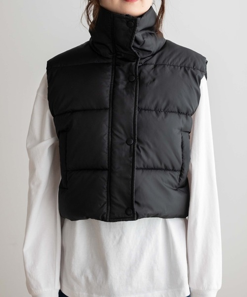 WEGO（ウィゴー）の「WEGO/ショートパデッドベスト（ダウンベスト・レディース・ホワイト/ブルー/ブラック・FREE）」の12枚目の写真