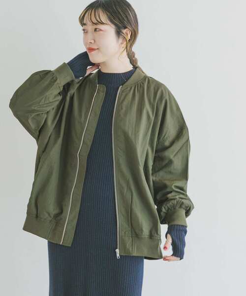 ITEMS URBANRESEARCH(アイテムズ アーバンリサーチ)の「ナイロンリブブルゾン(ブルゾン・レディース・ホワイト系その他/ブラック/カーキ・FREE)」の20枚目の写真