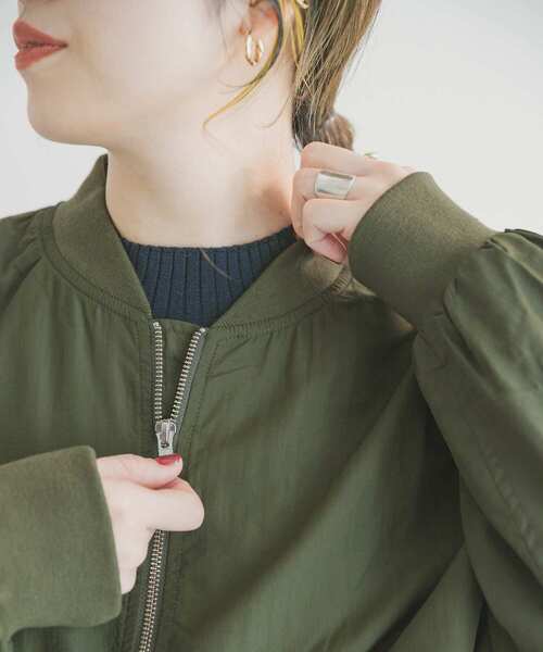 ITEMS URBANRESEARCH(アイテムズ アーバンリサーチ)の「ナイロンリブブルゾン(ブルゾン・レディース・ホワイト系その他/ブラック/カーキ・FREE)」の21枚目の写真