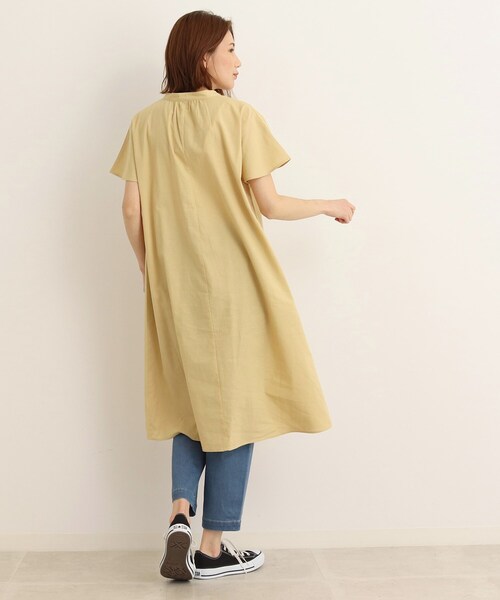 SHOO・LA・RUE(シューラルー)の「◆【UVカット/抗菌防臭/吸水速乾】大人のためのフレンチリネンブレンド ワンピース(ワンピース・レディース・ブルー/ブラック系2/アイボリー系2/ブルー系7/ピンク系/ブラック/ライトブルー/グリーン/イエロー・00)」の18枚目の写真