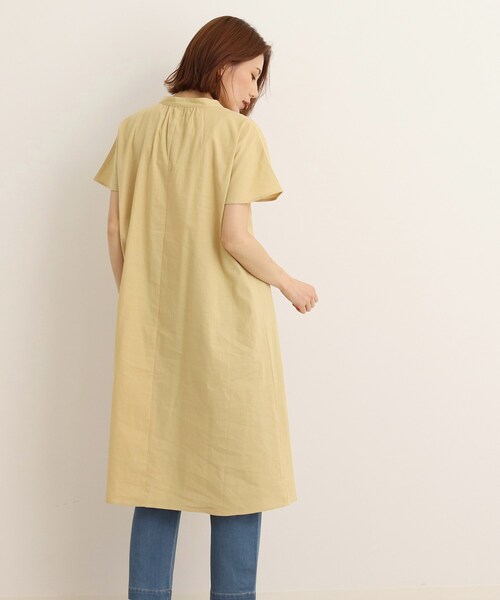 SHOO・LA・RUE(シューラルー)の「◆【UVカット/抗菌防臭/吸水速乾】大人のためのフレンチリネンブレンド ワンピース(ワンピース・レディース・ブルー/ブラック系2/アイボリー系2/ブルー系7/ピンク系/ブラック/ライトブルー/グリーン/イエロー・00)」の21枚目の写真