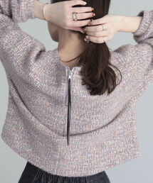 fredy emue | ファンシーニットソークロップドプルオーバー(Tシャツ/カットソー)