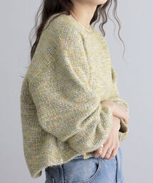 fredy emue | ファンシーニットソークロップドプルオーバー(Tシャツ/カットソー)