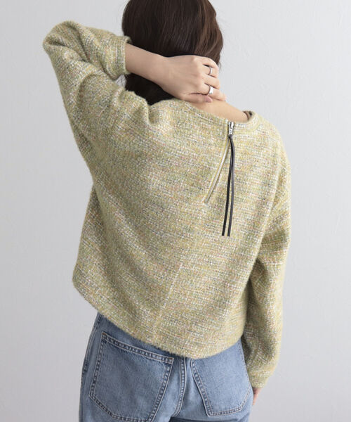 fredy emue（フレディエミュ）の「ファンシーニットソークロップドプルオーバー（Tシャツ/カットソー・レディース・イエロー/グレー/ライトパープル・38）」の8枚目の写真