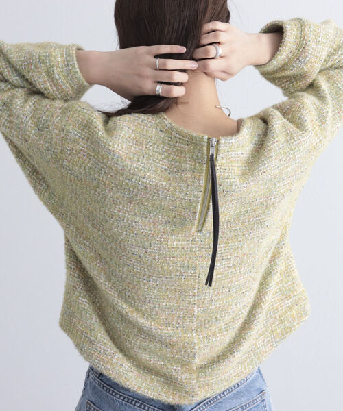 fredy emue（フレディエミュ）の「ファンシーニットソークロップドプルオーバー（Tシャツ/カットソー・レディース・イエロー/グレー/ライトパープル・38）」の9枚目の写真