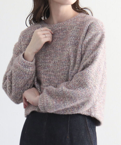 fredy emue（フレディエミュ）の「ファンシーニットソークロップドプルオーバー（Tシャツ/カットソー・レディース・イエロー/グレー/ライトパープル・38）」の14枚目の写真