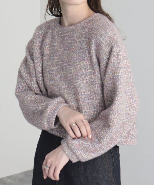 fredy emue（フレディエミュ）の「ファンシーニットソークロップドプルオーバー（Tシャツ/カットソー・レディース・イエロー/グレー/ライトパープル・38）」の15枚目の写真