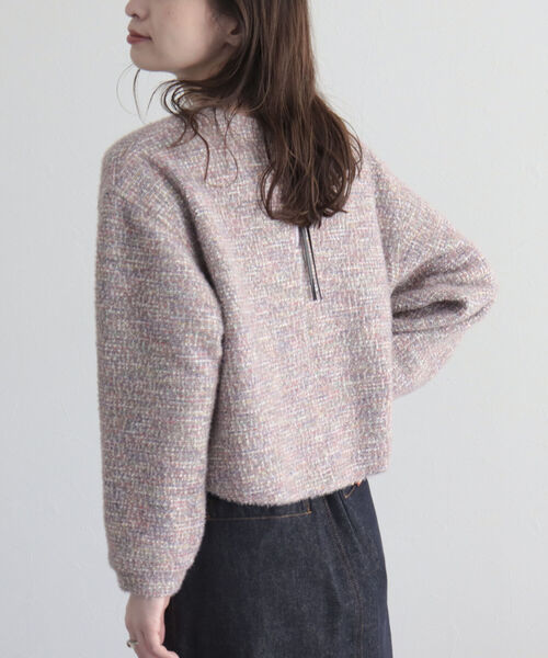 fredy emue（フレディエミュ）の「ファンシーニットソークロップドプルオーバー（Tシャツ/カットソー・レディース・イエロー/グレー/ライトパープル・38）」の17枚目の写真