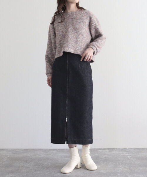 fredy emue（フレディエミュ）の「ファンシーニットソークロップドプルオーバー（Tシャツ/カットソー・レディース・イエロー/グレー/ライトパープル・38）」の20枚目の写真