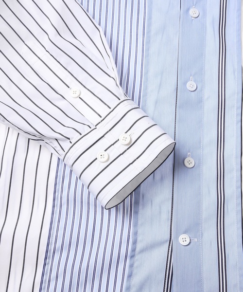 Feng Chen Wang（フェン・チェン・ワン）の「MULTI STRIPED SHIRT（シャツ/ブラウス・メンズ・ブルー・M/L）」の3枚目の写真