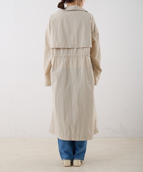 PUAL CE CIN（ピュアルセシン）の「撥水ナイロンチェスターコート（チェスターコート・レディース・ベージュ/グレー・FREE）」の8枚目の写真