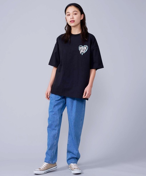 MILKFED.（ミルクフェド）の「MELTY HEART WIDE S/S TEE（Tシャツ/カットソー・レディース・ホワイト/ブラック/オフホワイト/ライトピンク・ONE SIZE）」の8枚目の写真
