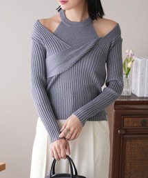 IAMUSE | 〈SETアイテム〉オフショルダー×アメスリセットニットトップス S0913【IAMUSE】(ニット/セーター)