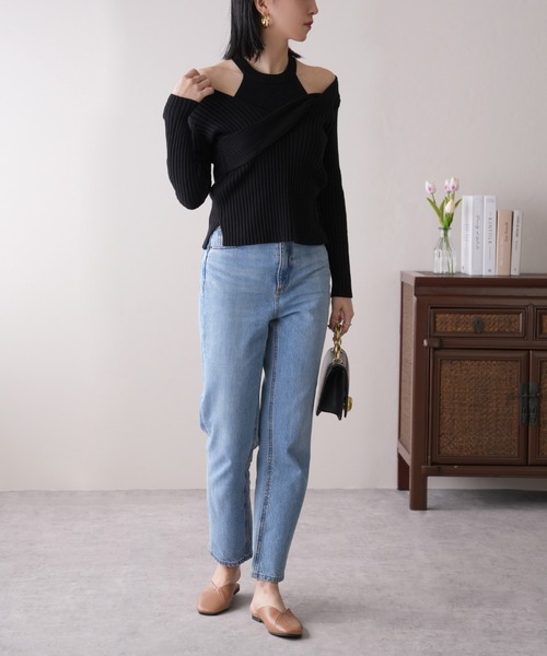 IAMUSE(アイアミューズ)の「〈SETアイテム〉オフショルダー×アメスリセットニットトップス S0913【IAMUSE】(ニット/セーター・レディース・ホワイト/グレー/ブラック・FREE)」の16枚目の写真