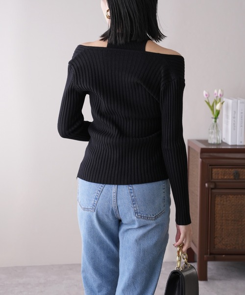 IAMUSE(アイアミューズ)の「〈SETアイテム〉オフショルダー×アメスリセットニットトップス S0913【IAMUSE】(ニット/セーター・レディース・ホワイト/グレー/ブラック・FREE)」の17枚目の写真