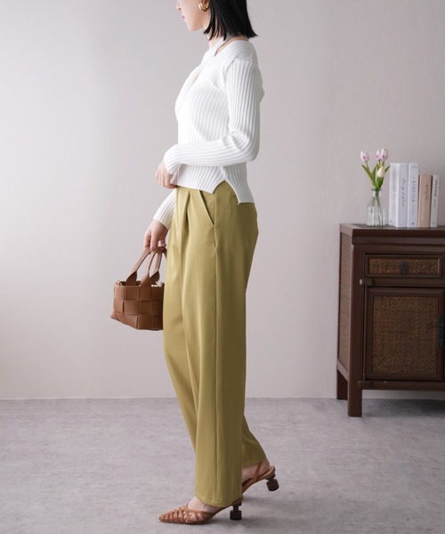 IAMUSE(アイアミューズ)の「〈SETアイテム〉オフショルダー×アメスリセットニットトップス S0913【IAMUSE】(ニット/セーター・レディース・ホワイト/グレー/ブラック・FREE)」の9枚目の写真